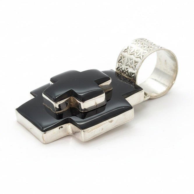 The Cosmos Cross in Black Onyx - Turquoise Mustang