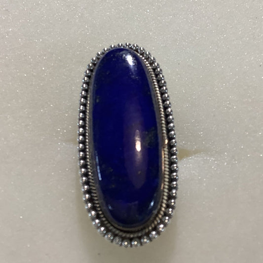 The Kayce Oval Blue Lapis Ring - Turquoise Mustang