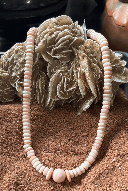 13” Pink Conch Heishi Choker by TM - Turquoise Mustang