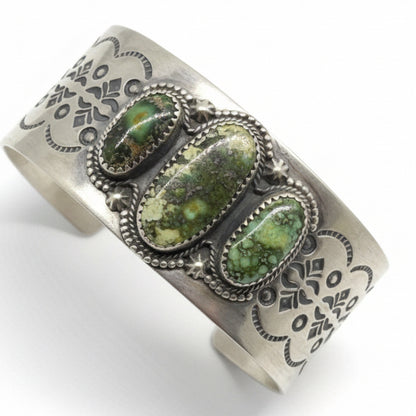 Three Oval Stone Palomino Cuff - Turquoise Mustang