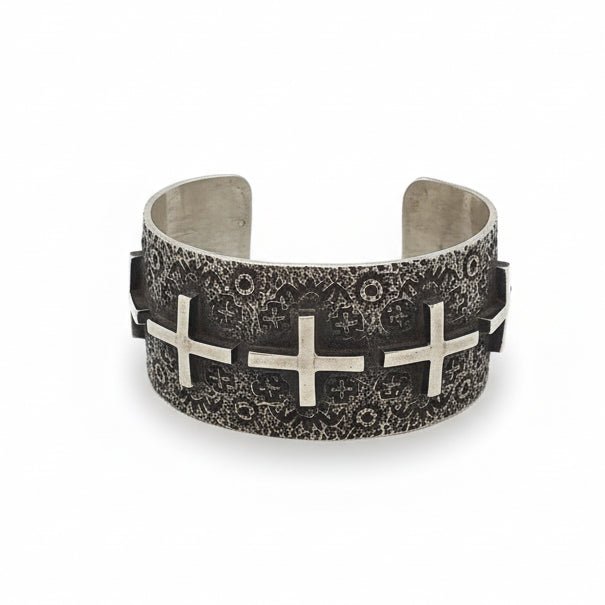 The Exira Cross Cuff Bracelet, Ronnie Willie - Turquoise Mustang