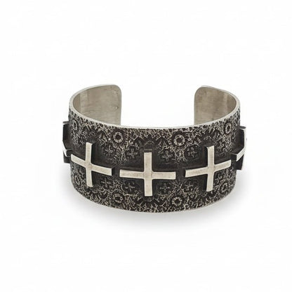 The Exira Cross Cuff Bracelet, Ronnie Willie - Turquoise Mustang
