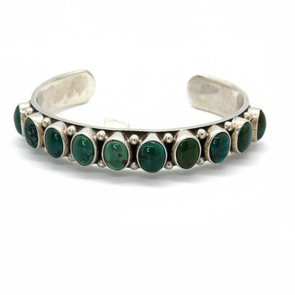Royston & Polychrome Turquoise 10 - Stone Oval Cuff Bracelet — Dan Dodson - Turquoise Mustang