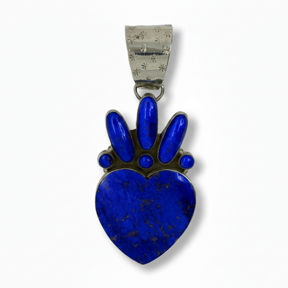 Premium Lapis Lazuli Heart Pendant, Dan Dodson - Turquoise Mustang