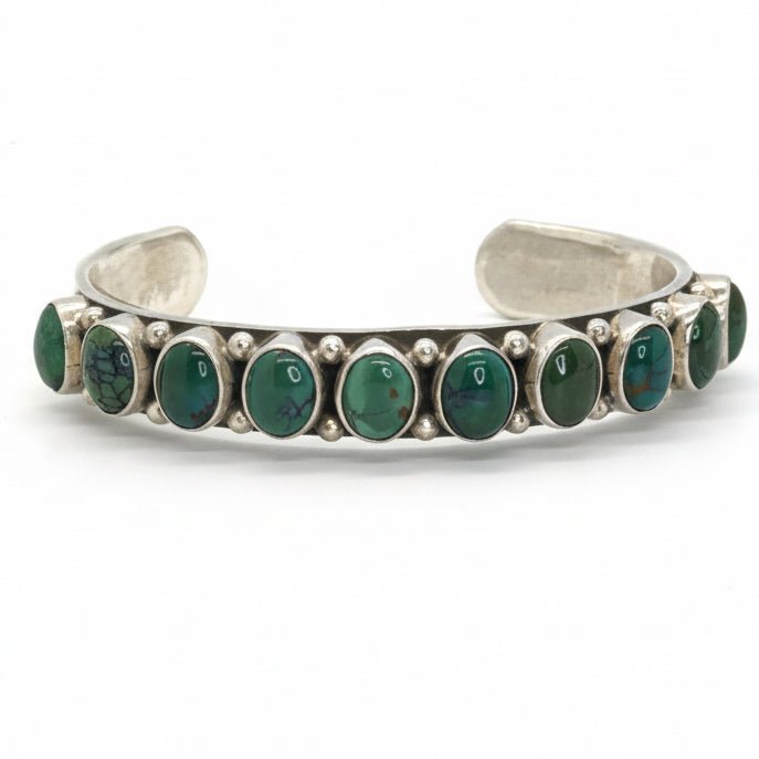 Royston & Polychrome Turquoise 10 - Stone Oval Cuff Bracelet — Dan Dodson - Turquoise Mustang