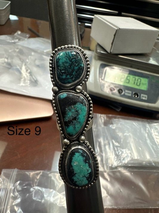 Gila River Large 3 - Stone Purple Spiny Freeform Ring, by Danny Henio - Turquoise Mustang