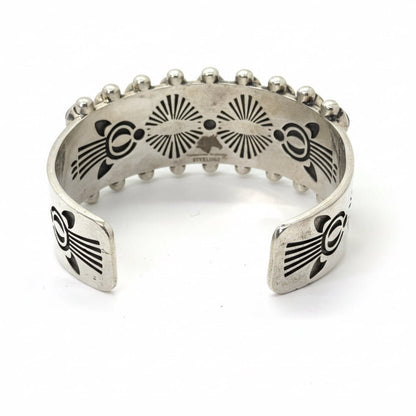 Payson Extra - Large Men’s 27 - Stone Cuff Bracelet in Blue - Green Kingman — by TM - Turquoise Mustang