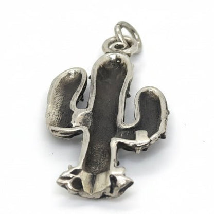 Saguaro Cactus Charm Pendant, Vintage Revivals - Turquoise Mustang