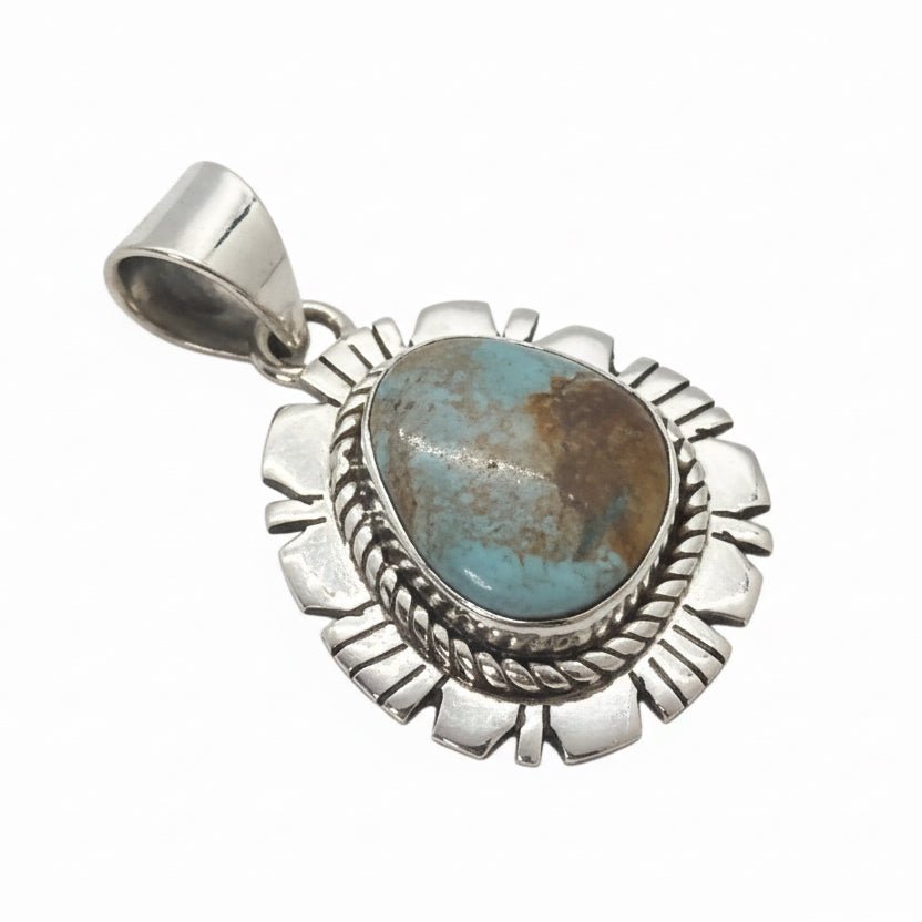 The Daphne Cluster Pendant in Australian Turquoise - Turquoise Mustang