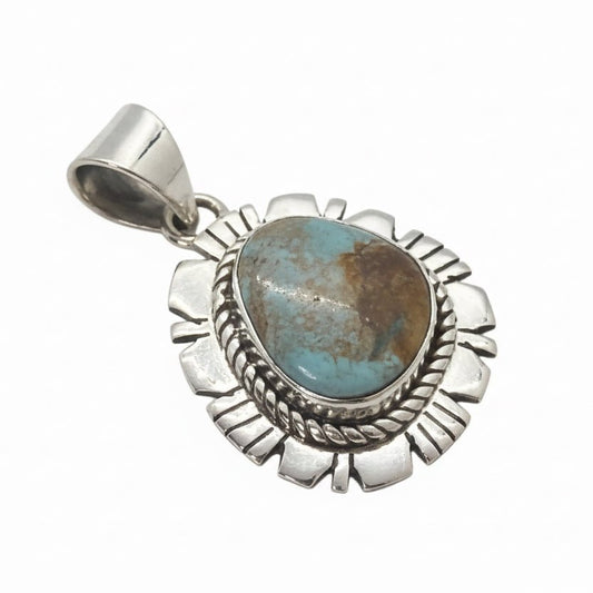 The Daphne Cluster Pendant in Australian Turquoise - Turquoise Mustang