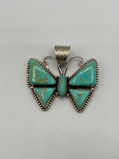 The Butterfly Bush Pendant - Turquoise Mustang