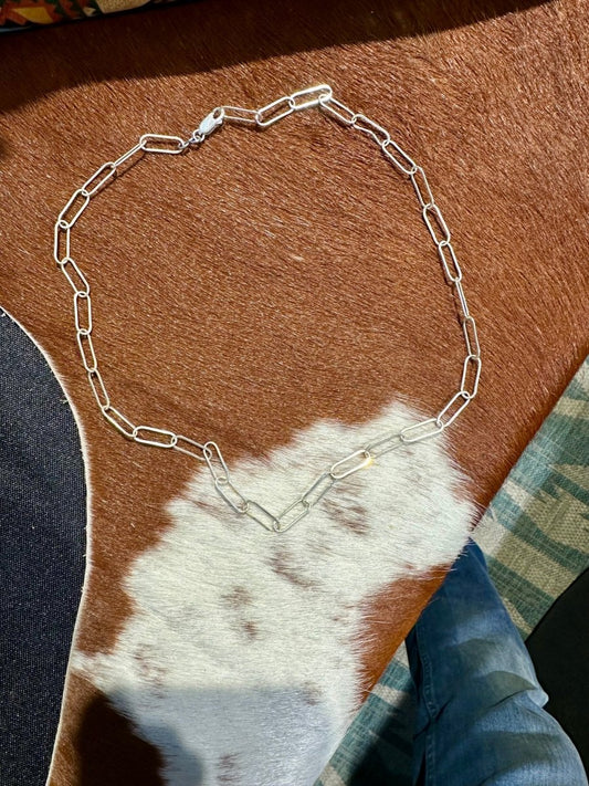 Paper clip chain - Turquoise Mustang