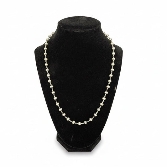 20” 6mm Rosary Style Linked Pearls, Dan Dodson - Turquoise Mustang