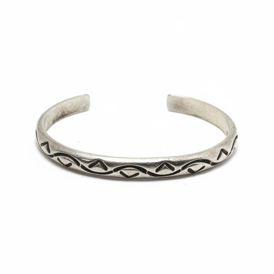 Navajo Scrollwork Sterling Silver Cuff - Turquoise Mustang