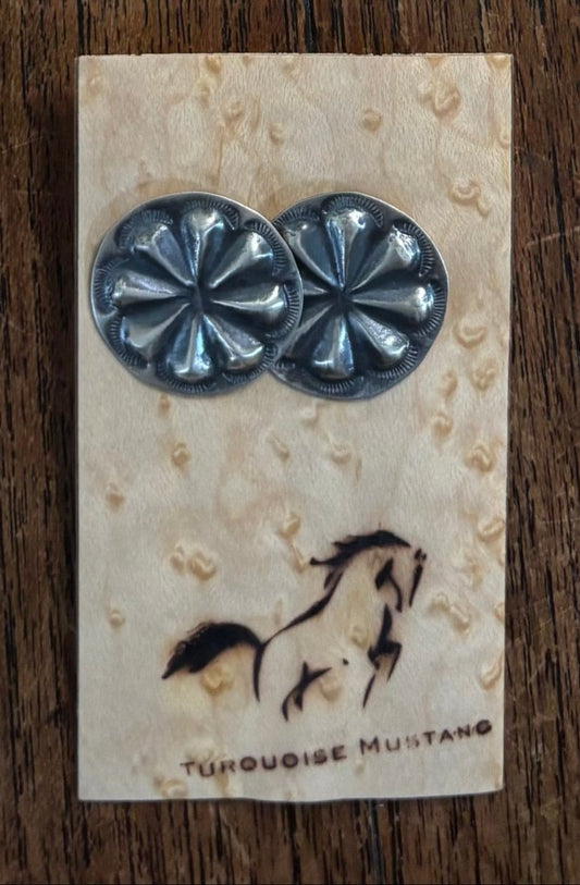 Joan Begay Open Earring - Turquoise Mustang