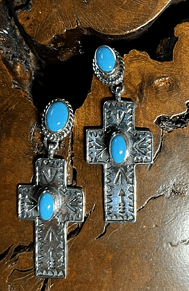 The Nolana Earrings - Turquoise Mustang