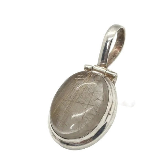 Small Rutilated Quartz Pendant by DB, Turquoise Mustang - Turquoise Mustang