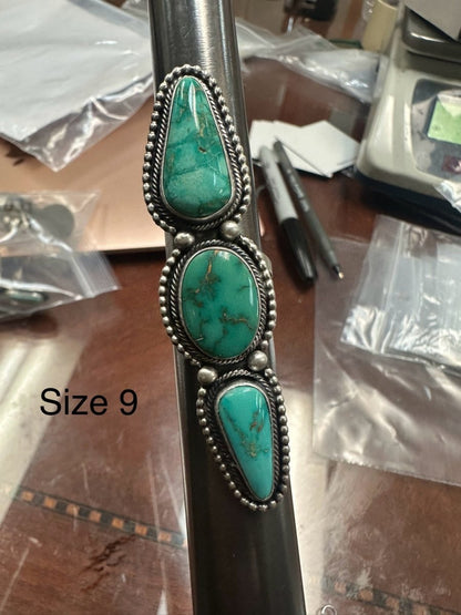 Gila River Large 3 - Stone Purple Spiny Freeform Ring, by Danny Henio - Turquoise Mustang