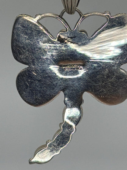 11 - Stone Black Onyx Dragonfly Pendant by Dan Dodson - Turquoise Mustang