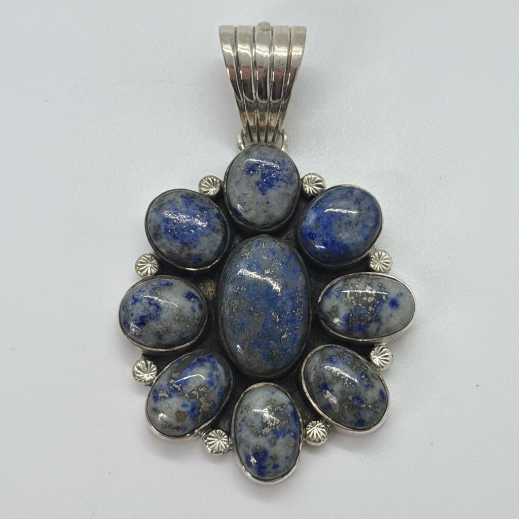 The Tiger Flower Pendant - Turquoise Mustang