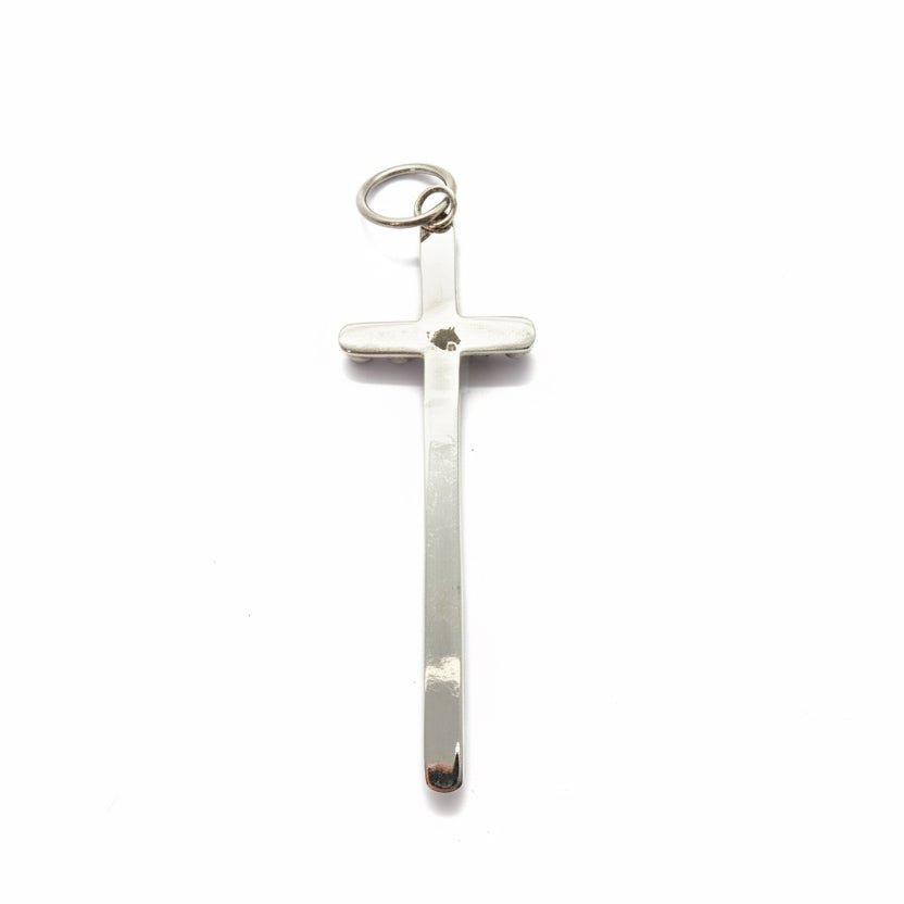 The Morning Glory Narrow Cross in Premium Lapis, TM - Turquoise Mustang