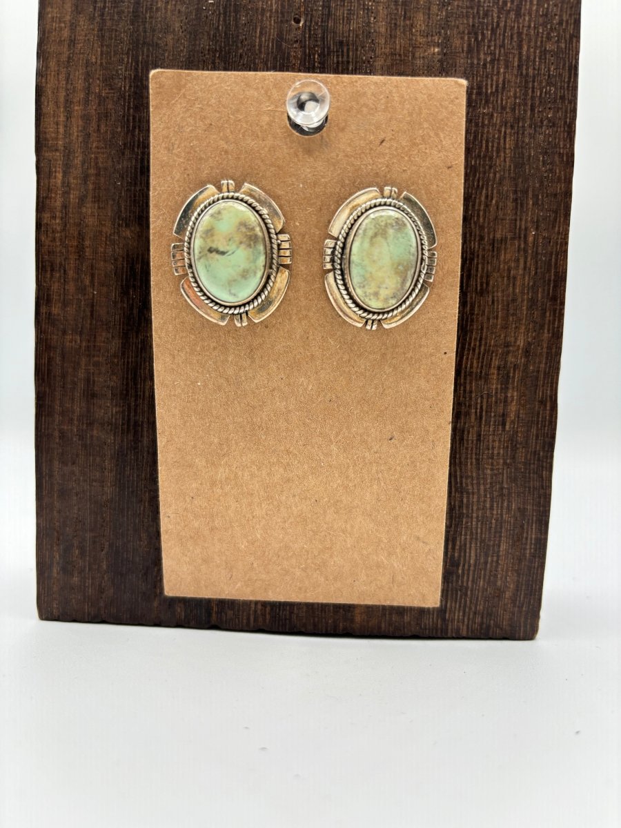 The Orchid Filework Stud Earrings - Turquoise Mustang