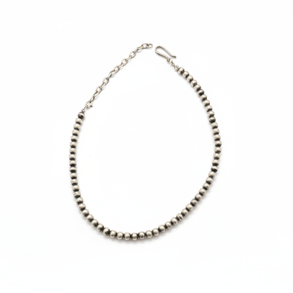 6mm Mustang Silver Pearls - Turquoise Mustang