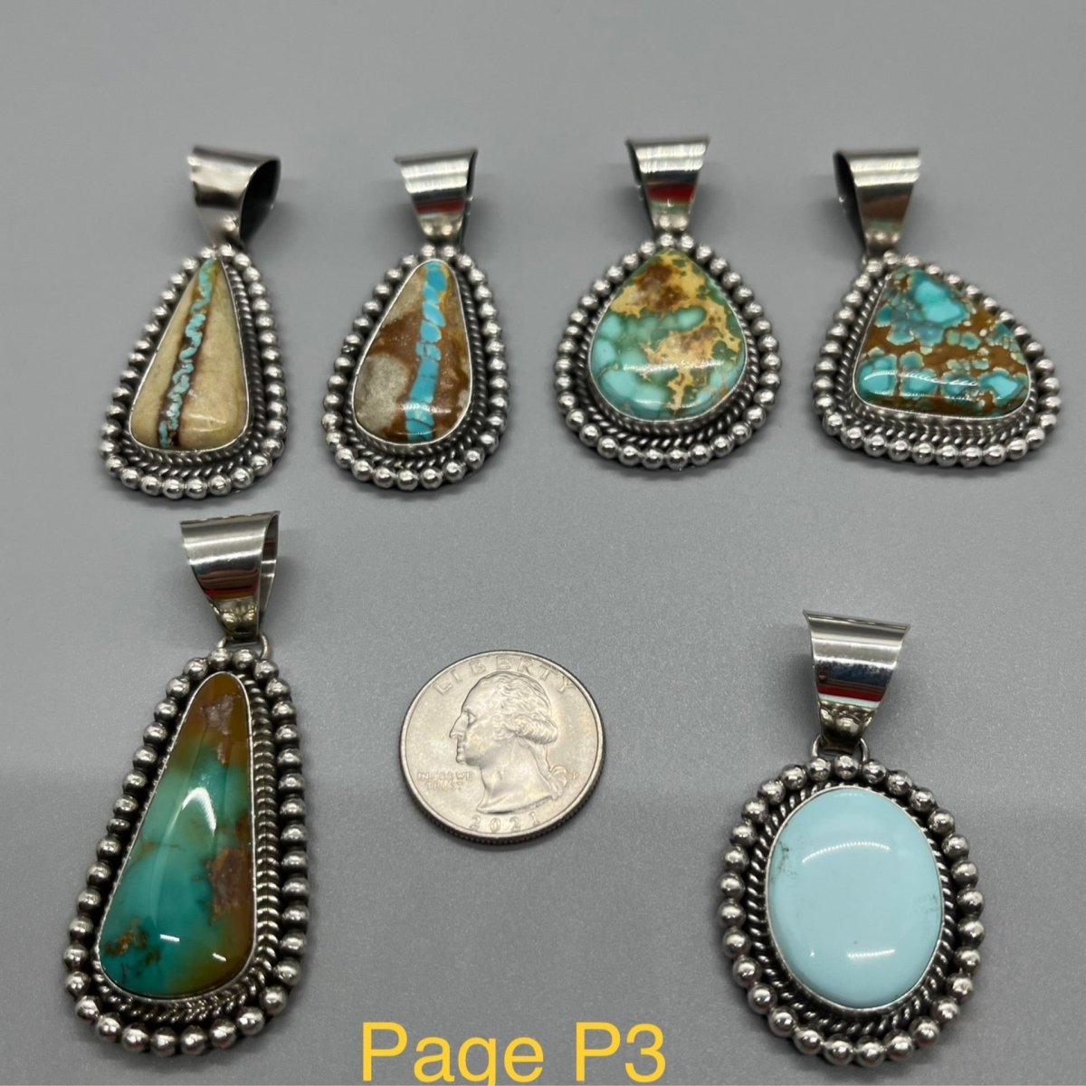 Pendant, Medium - Large single stone Royston, Ribbon, 8, Dry Creek, Mary Spencer (1) - Turquoise Mustang