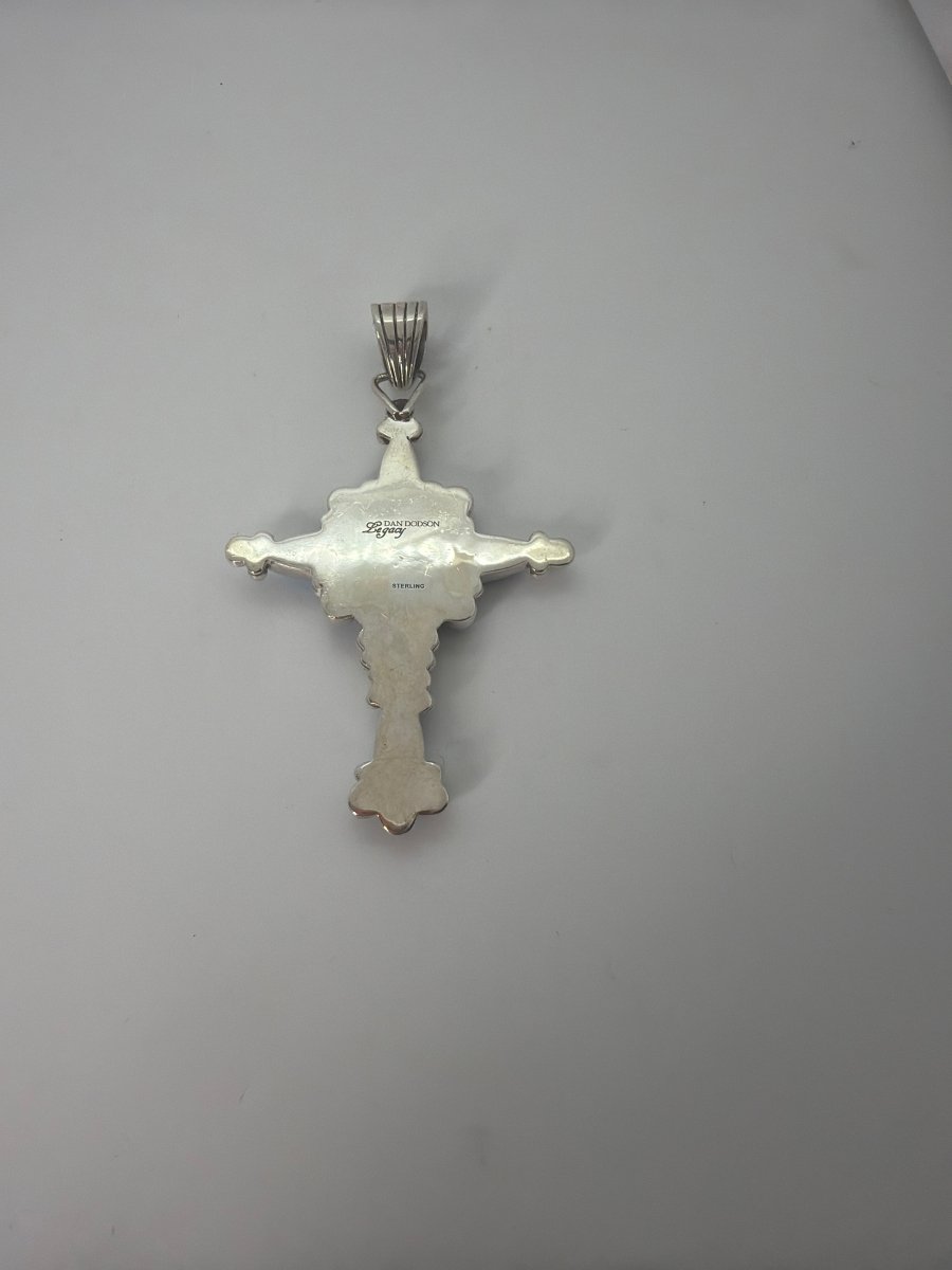 The Oleander Elegant Cross Pendant in Premium Blue Lapis - Turquoise Mustang
