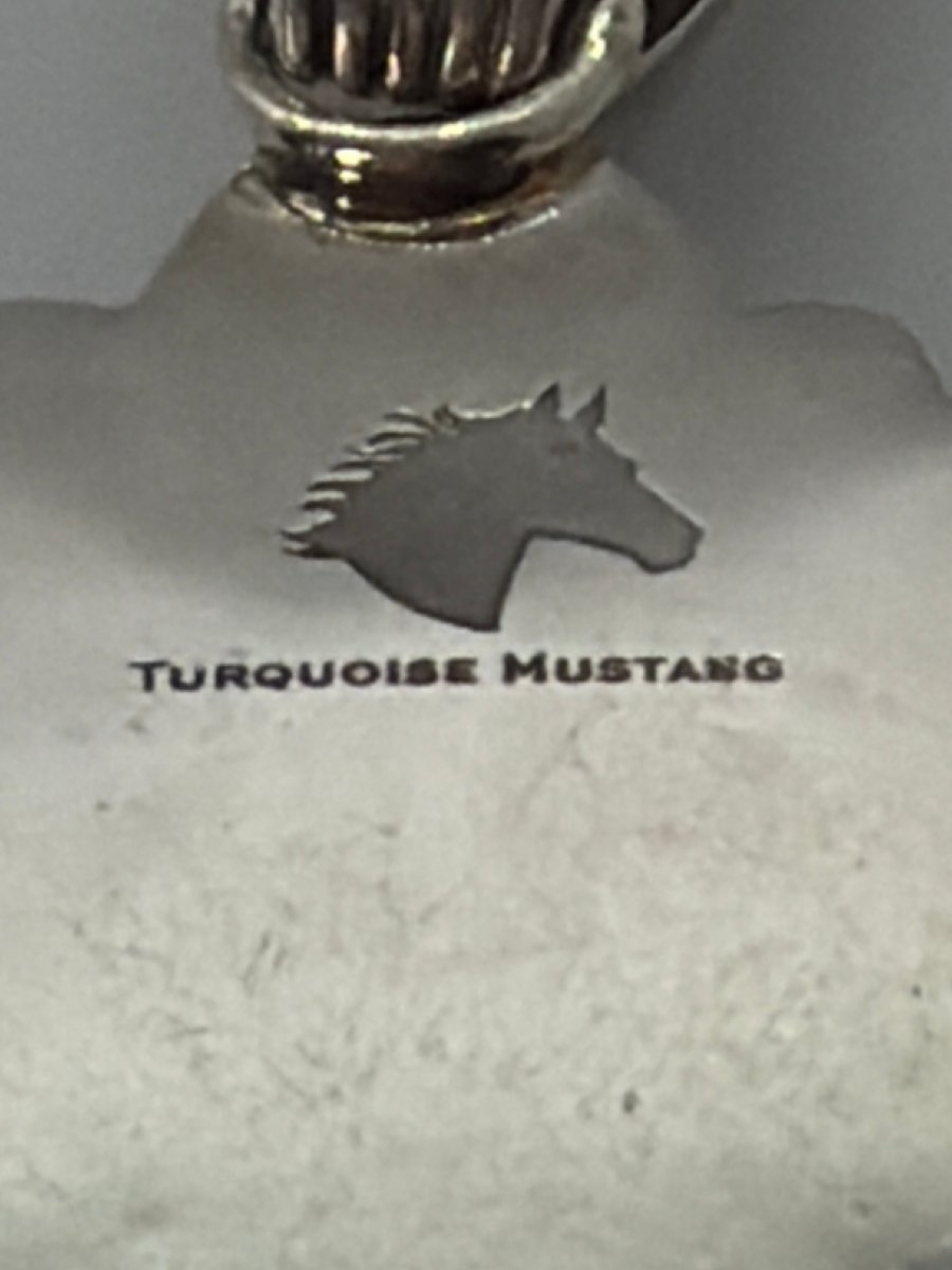 The Tiger Flower Pendant - Turquoise Mustang