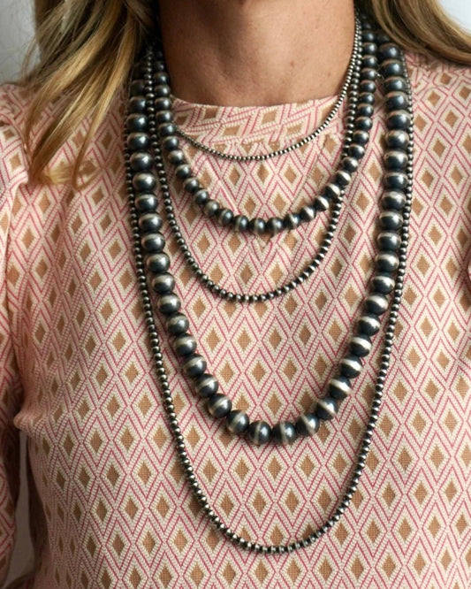 Mustang Silver Pearls - 5mm - Turquoise Mustang