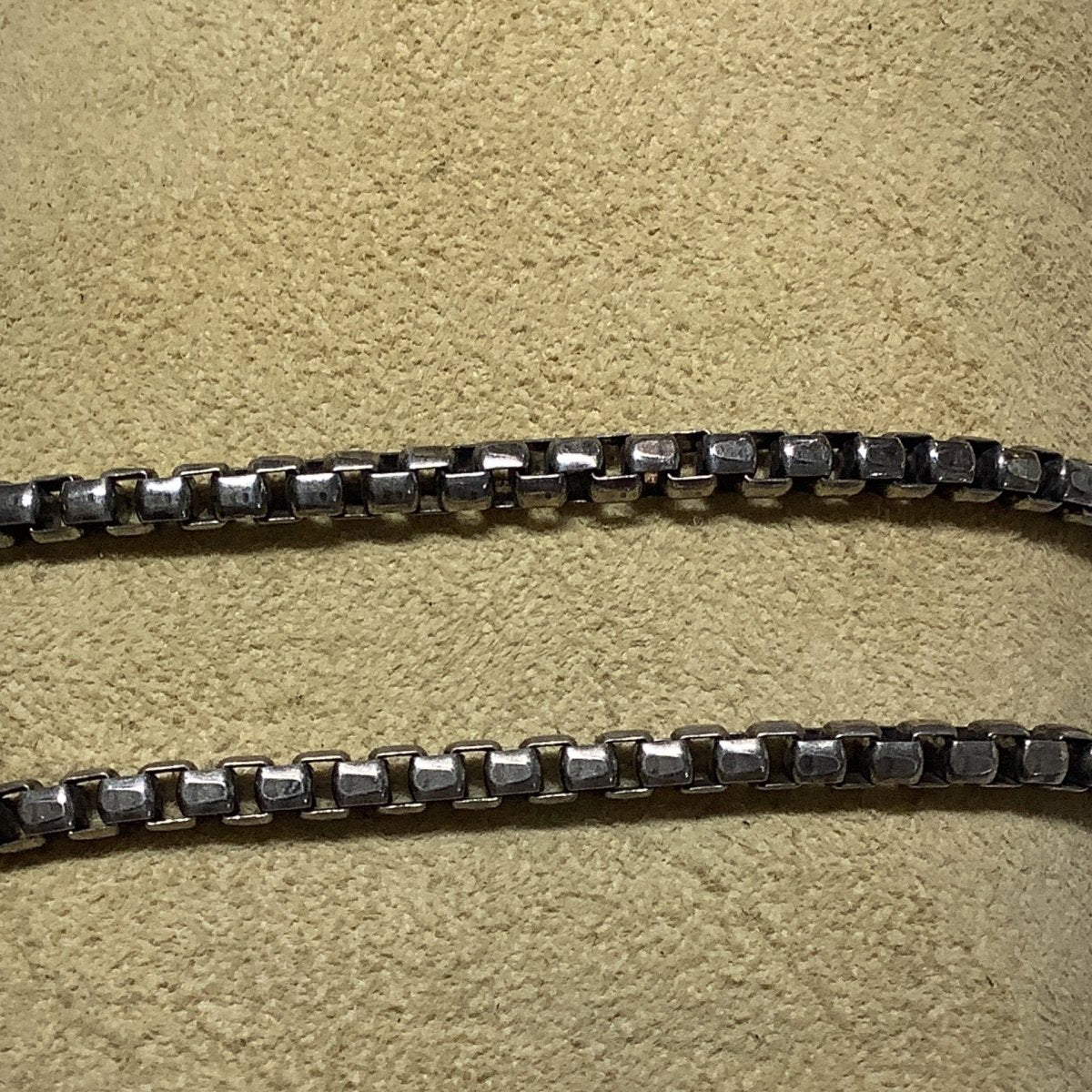 Heavy Box Chain, Dark Silver, 4 mm, 20" - Turquoise Mustang
