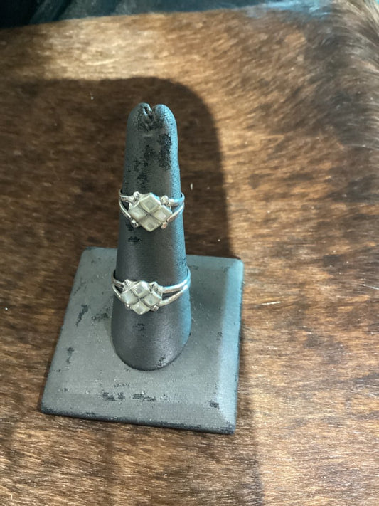 Small Rings, 4 Stone Ring, Bonnie Leekde - Turquoise Mustang