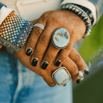 The Rainbow Road Cuff - Turquoise Mustang
