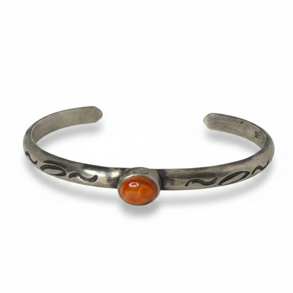Helena Orange Spiny Cuff Bracelet, Kathleen Livingston - Turquoise Mustang