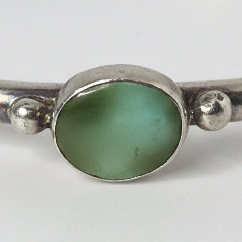 Sonoran Mountain Single Stone Cuff, Dee Nez - Turquoise Mustang