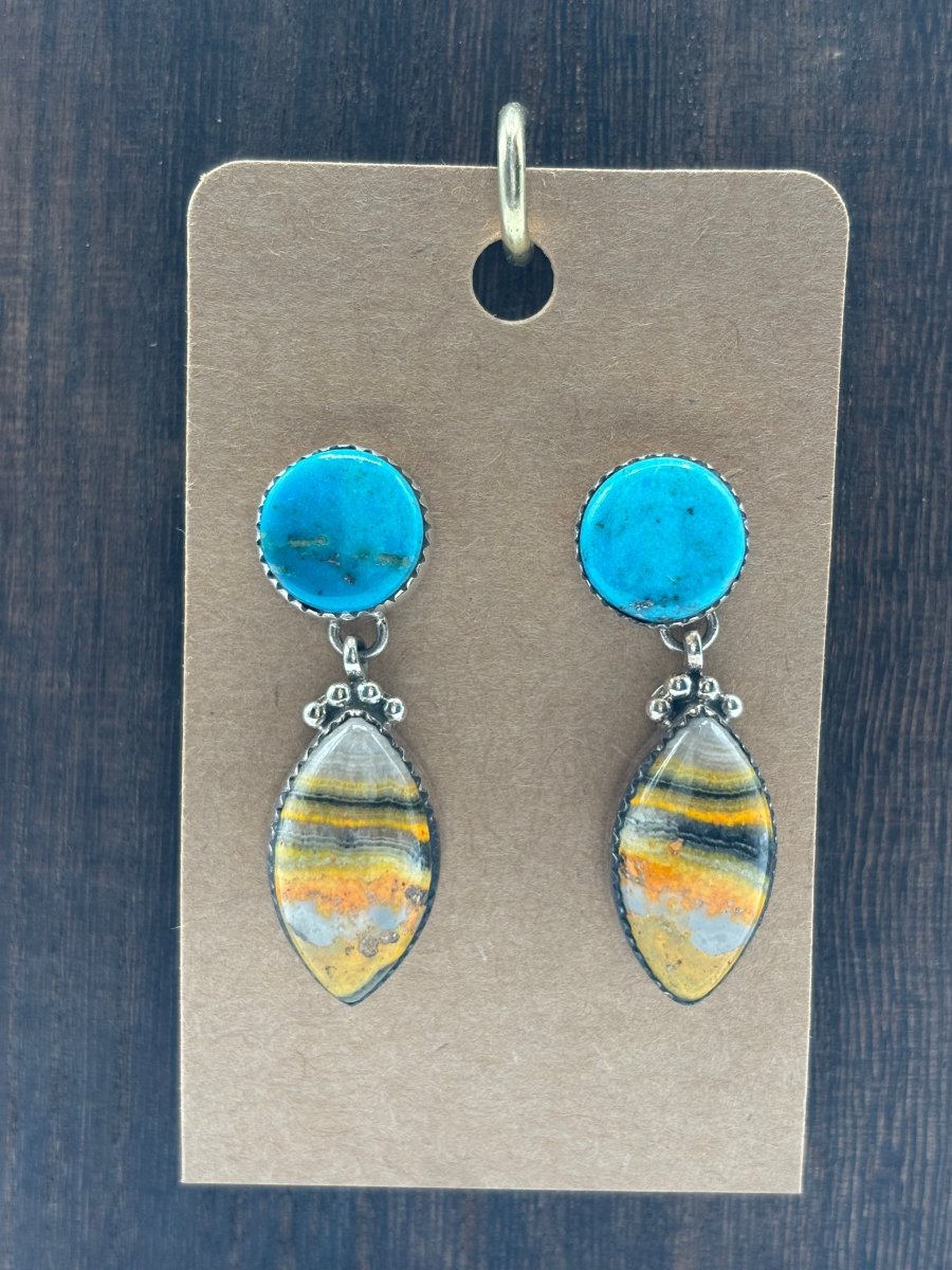 The Snowdrop Marquis Earrings by Turquoise Mustang — Multiple Stones - Turquoise Mustang