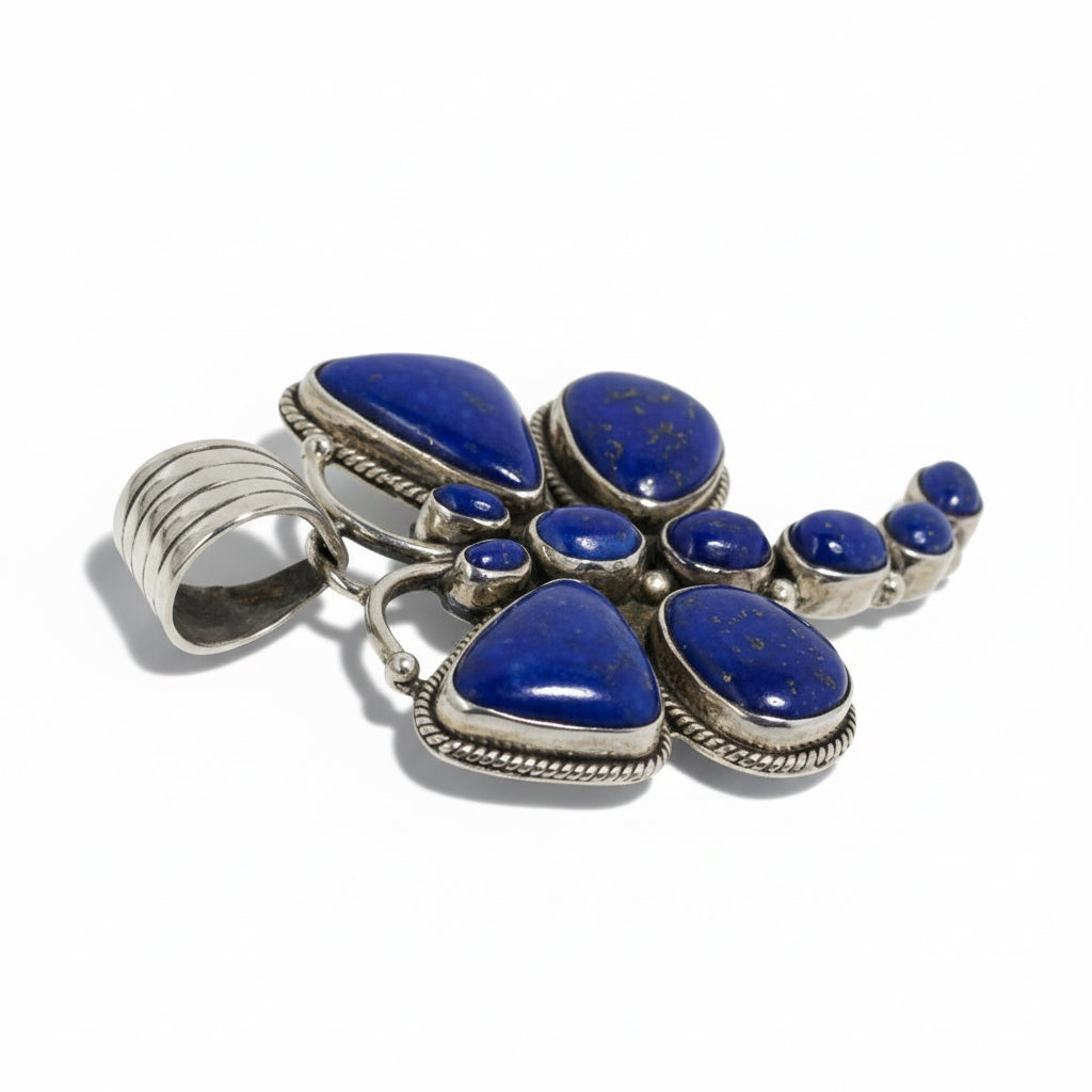 11 - Stone Premium Lapis Dragonfly Pendant by Dan Dodson - Turquoise Mustang