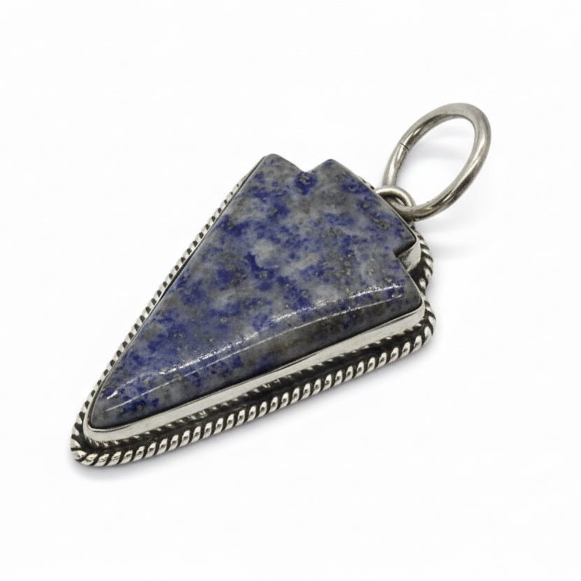 The Firethorn Arrowhead Pendant in Denim Lapis - Turquoise Mustang
