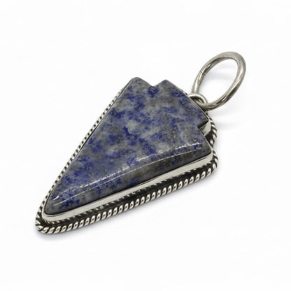 The Firethorn Arrowhead Pendant in Denim Lapis - Turquoise Mustang