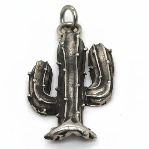 Saguaro Cactus Charm Pendant, Vintage Revivals - Turquoise Mustang