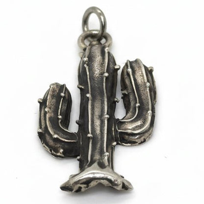 Saguaro Cactus Charm Pendant, Vintage Revivals - Turquoise Mustang