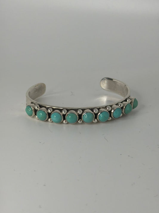 Round 9 - Stone Cuff Bracelet, Dan Dodson - Turquoise Mustang