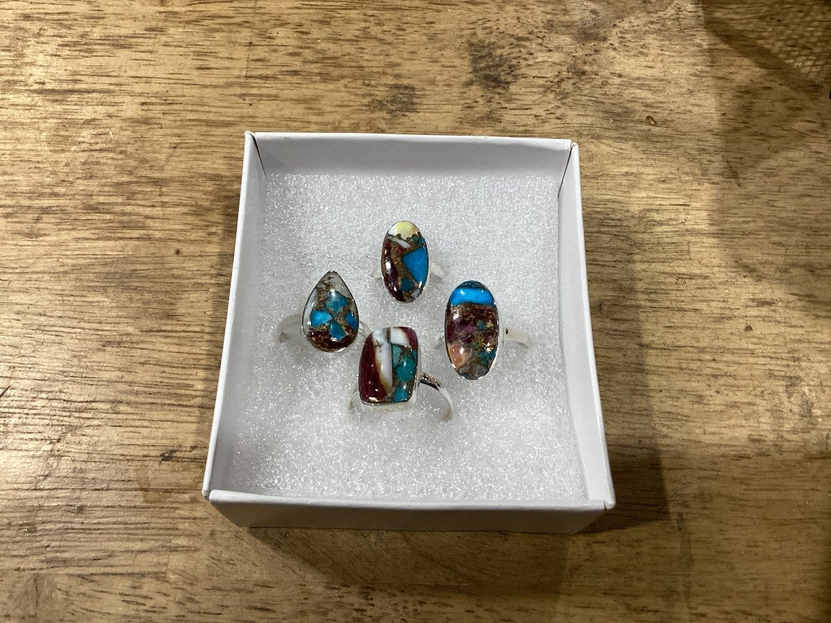 Spiny Oyster Ring Assorted - Turquoise Mustang