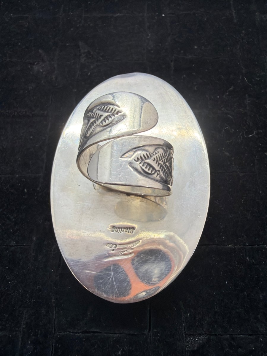 250 ct. Royston Oval High Dome Cabochon Ring, Adjustable by Zia - Turquoise Mustang