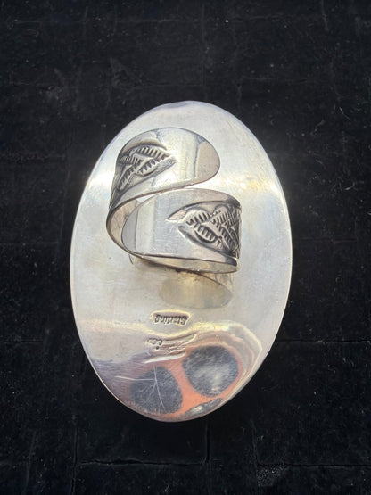 250 ct. Royston Oval High Dome Cabochon Ring, Adjustable by Zia - Turquoise Mustang