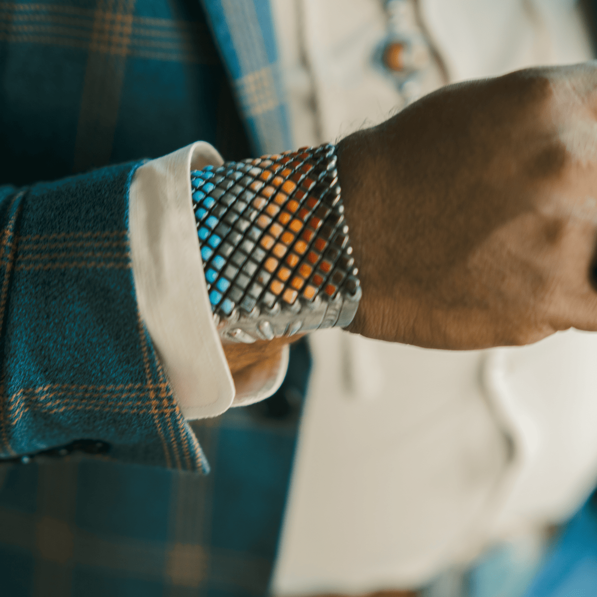 The Rainbow Road Cuff - Turquoise Mustang