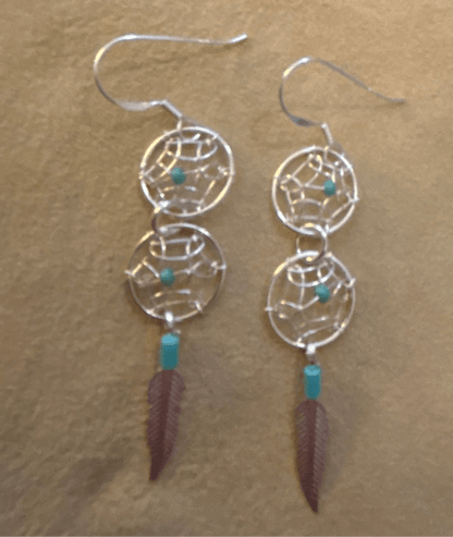 Double Dream Catcher - Turquoise Mustang