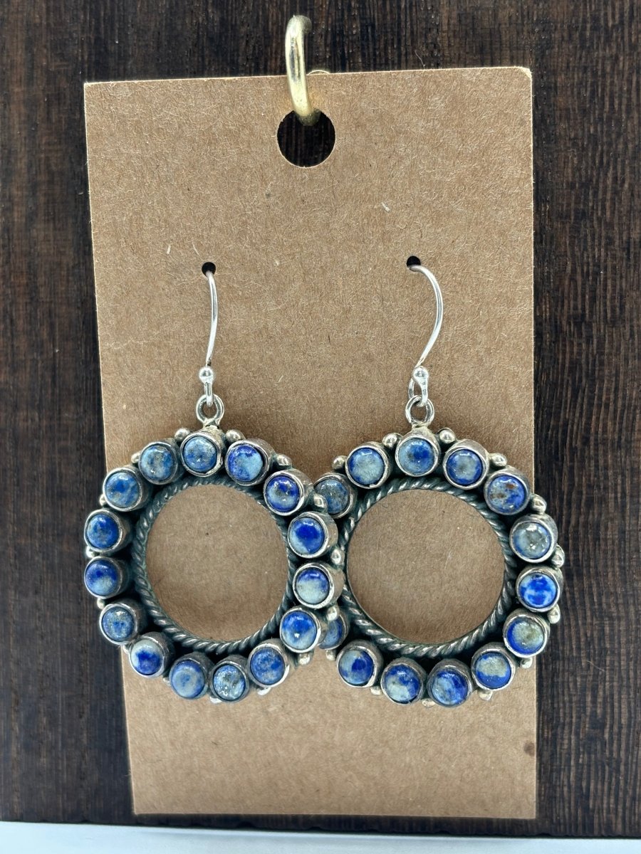 The Wallflower Circle Earrings - Turquoise Mustang