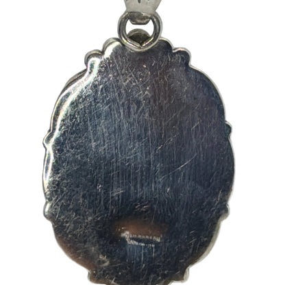 Black Onyx Oval Shield Pendant, Dan Dodson - Turquoise Mustang